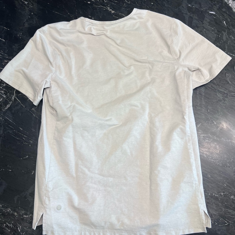 Lululemon, light beige T-shirt, sized medium